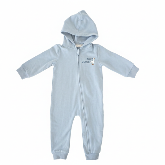 Blue Silly Goose Hoodie Romper