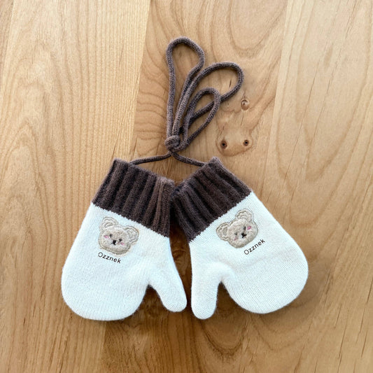 Coffee and Cream Winter Gloves