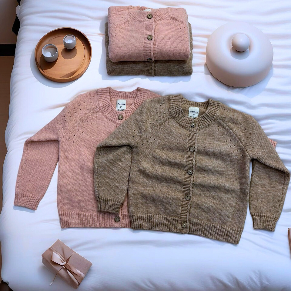 Blush Organic Cotton Kids Cardigan