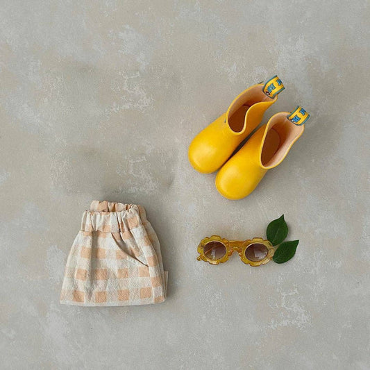 Orange Plaid Shorts
