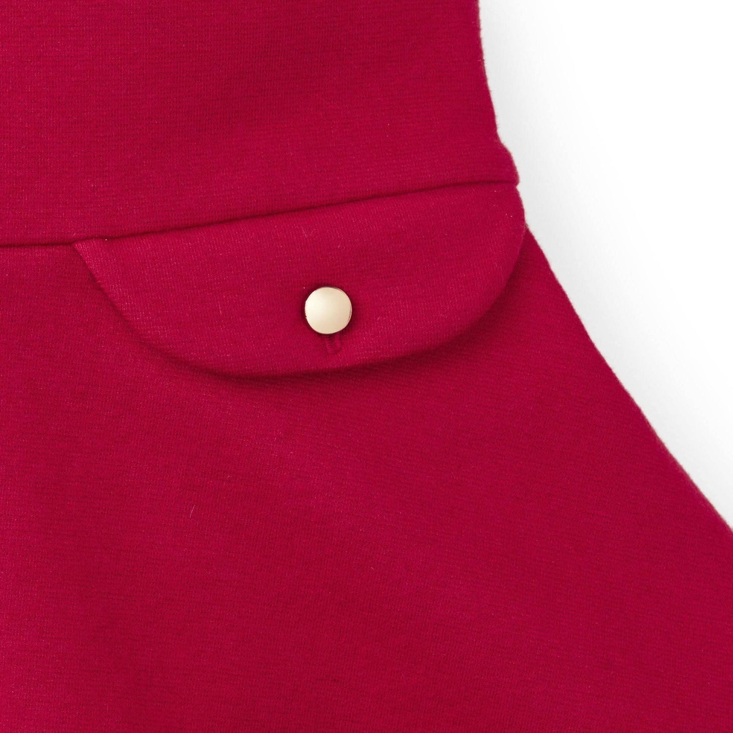 Red Fit & Flare Ponte Dress with Faux Fur