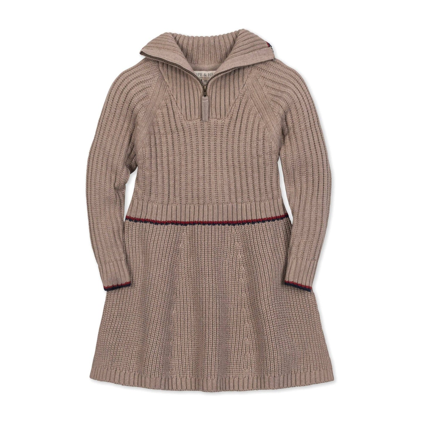 Organic Sweater Dress: Taupe Heather
