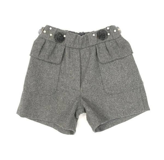 Grey Wool Shorts