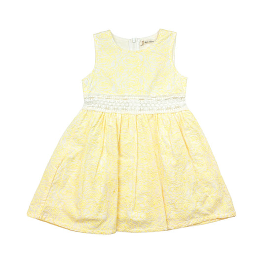 Yellow Rose Embroidery Dress