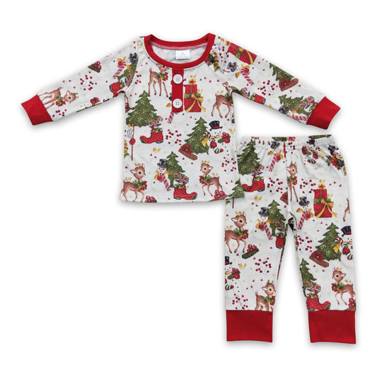 Christmas Pajamas - Deer and trees