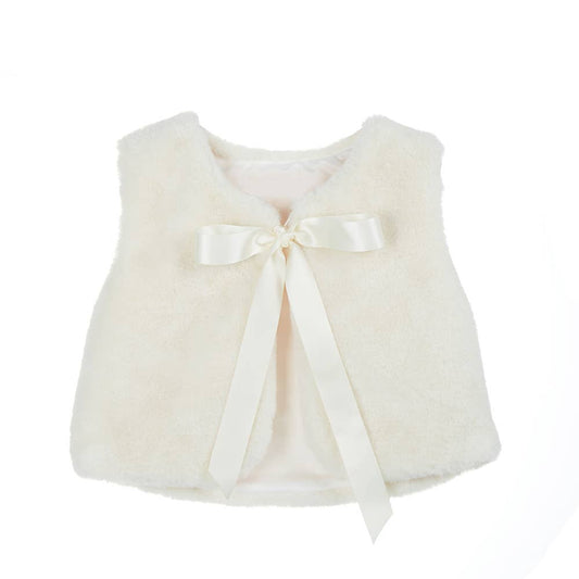 Ivory Furry Vest